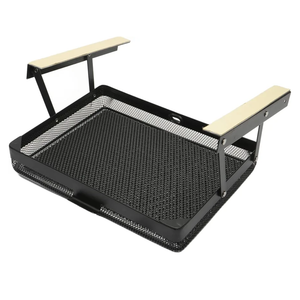 Everything Keeper - Organizer for Home, Kitchen, Bathroom, RV, Small Spaces - Storage Organizers - Compact Metal Basket - Under Cabinet Holder - Easy Install - Holds Strong - 13 x 10 x 2.5 in - Black