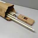 KAMANINA Double Curtain Rod 72 to 144 Inches(6-12 Feet) Champagne Gold Curtain Rods for Windows 66 to 120 Inches, 7/8 Inch Heavy Duty Drapery Rod with Crackle Glass Finials