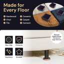 CasterMaster Non Slip Furniture Pads for Hardwood Floors - Circular (Brown, 3'' x 3'' - 4 Pack) - Round Furniture Cups & Chair Leg Floor Protectors for Scratch-Free Floors - Non Slip Caster Cups