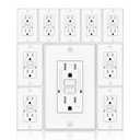 GFCI Outlet, Tamper-Resistant Outlets, UL Listed Self Test GFI Receptacle with 2 LED Indicator, 15 Amp, White (10 Pack)
