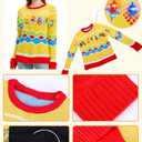 MGparty Ugly Christmas Sweater for Women 2025 Christmas Cute Light Up Sweaters Holiday Party Novelty Funny Pullover (Large, Yellow)