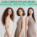 2 x Evercomb Curl Defining Brush for Curly Hair - Detangling & Styling with Lightweight Ergonomic Nylon Bristles, Enhance Curls, Reduce Frizz/Breakage for Women (Green 1Pcs)