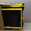 Collapsible Shopping Cart with Wheels, 200 lbs Capacity Grocery Cart on Wheels with Storage Crate, Platform Hand Truck with Foot Brake, Yellow