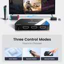 NEWCARE 8K HDMI Switch 3 in 1 Out, HDMI 2.1 Switch with Remote, HDMI Splitter 4K@120Hz Support 8K@60Hz HDCP2.3 HDR10+ VRR ALLM Dolby, HDMI Switcher Compatible with TV PS5/4 Xbox Laptops PC Projector