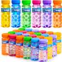 JOYIN Bubble Bottles 6/12/24/36PCS (4oz Solution), Bubbles for Toddlers 1-3, Blow Bubbles Solution Wand Bulk for Party Favors for Kids, Toddler Summer Outdoor Toys Gift for Kids (6)