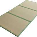 MAXYOYO Japanese Tatami Mat 100% Rush Grass Portable Folding Mat Futon Mattress Firm Traditional Floor Bed 79"x39"x0.47"