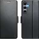 for Samsung Galaxy S25 Plus Case Wallet with RFID Blocking Card Holder, PU Leather Kickstand Protective Flip Phone Cover Fit for Galaxy S25 Plus 6.7", Black