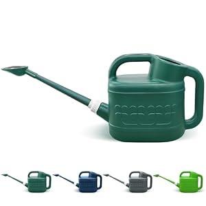 2 Gallon Watering Can, Garden Watering Can Outdoor, Plant Water Can with Removable Long Spout and Stainless Steel Sprinkler Head, Large Plastic Outdoor Watering Cans for Gardening Flower Plants