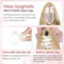 Claw Clip Ponytail Extension,14 Inch Blonde Curly Wavy Ponytail Claw Clip in Hair Extension for Women Fluffy Natural Looking Synthetic Hairpiece for Daily Use(14 Inch,Blonde Mixed Bleach Blonde)