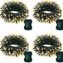 LumBelle 4 Pack String Lights Battery Operated, Each 23ft 70 LED Christmas Lights with Timer 8 Modes Fairy String Lights for Indoor Outdoor Wedding Garland Xmas Tree Decoration (Warm White)