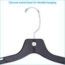 SSWBasics Dress Hangers - Set of 20 Black Plastic Hangers - 17 Inch - Durable Closet Organization Solution