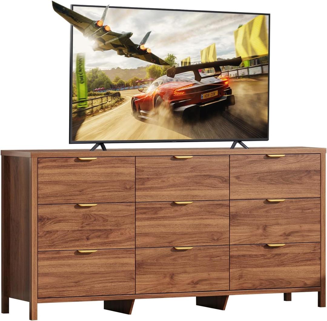 Modern Chest of Drawer, 6 Deep Drawers,Clothes Organizer,Large Storage Cabinet for Living Room, Bedroom,Dresser TV Stand, Wood Drawer Organizer for Living Room, Hallway,-dougui92