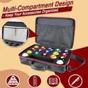 Pool Ball Case, Padded Billiard Carrying Bag with Handle and Shoulder Strap, Billiard Accessories Storage Bag for Pool Balls, Cues, Training Tools,Good for Clubs,Tournaments, Home Use