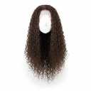 Long Brown Curly Hair Wig 24" length