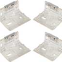 FABULETTA Venetian Blind Mounting Bracket Set, 25mm Clear Plastic with Metal Clip, Easy Install Hardware for PVC Comb and Pleated Shades Cordless Blinds, Pack of 4