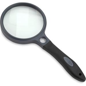 Carson SureGrip 2x Soft-Grip Glass Magnifier with 10x Spot Lens (SG-10)