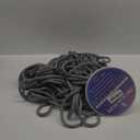 Boat Anchor Rope 150 ft x 3/8 inch Grey, Double Braided Anchor Line with Stainless Steel Thimble & Shackle, Marine Rope Ideal for Towing, Mooring, Decks, Anchoring, for Boats Up to 27'