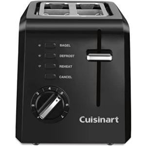 Cuisinart CPT-122BK 2-Slice Compact Plastic Toaster, Black