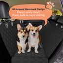 Petloox XL Dog Car Seat Cover for Back Seat, Waterproof Hammock for Car, SUV & Truck, Non-Slip Backseat Cover for Dogs, Heavy-Duty Dog Hammock Style Seat Protector Pets, Easy to Install & Clean