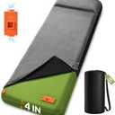Self Inflating Sleeping Pad with Electric Pump, 4" Ultra-Thick Foam Camping Pad,9.5 R-Value 4 Season Camping Mattress Pad with Removable Cover, Camping Essentials Gear for Tent Travel Car