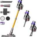Cordless Vacuum Cleaner, 580W 48KPA 65Mins Self-Standing Vacuum Cleaners for Home, Stick Vacuum Cordless with Wall Mount Charging, LED Display, Upgraded Roller Brush for Carpet,Pet Hair,Hardwood Floor