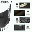 Unique U-Shaped Hammock Chair with Stand,Sturdy & Rust-Resistant,Free Gray Cotton Hammock Chair