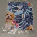 Lussues Nee Havanese Hawaiian Shirts for Men,Button Down Beach Casual Shirtss Blue (M)