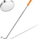 Magnetic Sweeper Telescoping Pick-up Tool, Thickened Pole, 35LB Magnet Stick Screws Parts Finder, Pickup Nails, Screws, and Metal Picker, Orange Handle