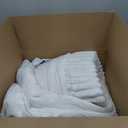 BEDELITE Fleece Throw Blanket for Couch - 300GSM Soft & Warm Fluffy Cream White Blanket, Decorative and Giftable Striped Blankets for Women, Men, 50"x60"