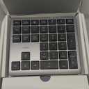 Nulea Wireless Number Pad Bluetooth 5.0 & 2.4G Portable Numeric Keyboard, USB-C Rechargeable, 34-Keys Bluetooth Keyboard for Data Entry, Compatible for Laptop, Mac, iMac, Tablet, PC Desktop