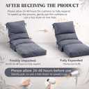 Kigley 2 Pcs Chaise Lounge Cushions, 78 x 22 x 4.7 Inch Outdoor Lounge Chair Cushions with Pocket, Thick Tufted Patio Recliner Replacement with Ties, Fade Resistant for Pool Furniture (Light Gray)
