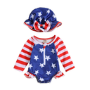 Baby Girls Swimsuit Long Sleeve Zipper Bathing Suit One Piece Swimwear with Hat, 60 weeks