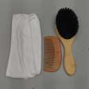Belula 100% Boar Bristle Hair Brush Set (Medium). Soft Natural Bristles for Thin and Fine Hair. Restore Shine And Texture. Wooden Comb, Travel Bag and Spa Headband Included!