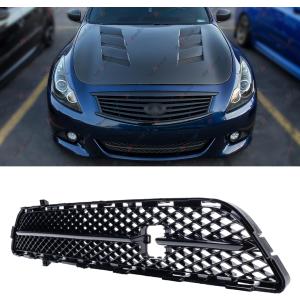 #622541NF1A IN1036100 Front Bumper Lower Grille Compatible with 2010-2013 Infiniti G37 Sedan | 2011-2012 G25 (Base/Journey) | 2015 Q40 (Base/Journey), Replacement Under Gill (Glossy Black)