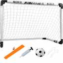KiBiGOAL Kids Soccer Goal for Backyard Set, Kids Mini Goals for the Backyard/Indoor/Outdoor, Children Soccer Gift (45.27in * 31.49in Goal + Ball Size 3)