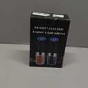 XinXu Gravity Electric Pepper and Salt Grinder Set, Adjustable Coarseness, with LED Light, One Hand Automatic Operation (Set/Black X)