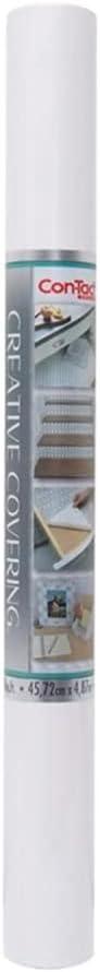 Con-Tact Brand Creative Covering Shelf Liner, 18" x 16', White (Pack of 1)