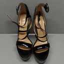 Eldof Women's Platform Sandals Ankle Strap 5.9" High Heels Cross Strap Stilettos Open Toe Ankle Strap Crisscross Sandals Black, US 9
