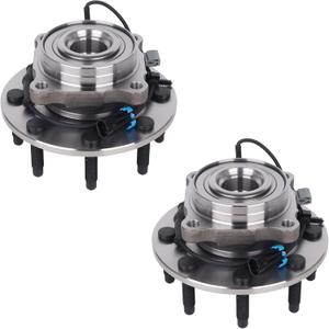 PAROD 515098 Front Wheel Hub Bearing Assembly Compatible with 2007-2009 Chevy Silverado 2500/3500/2500HD, GMC Sierra 3500/2500HD, 2008-2009 Hummer H2 8 Lugs W/ABS (Set of 2)
