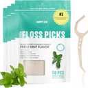 Biodegradable Floss Picks (200pcs) - Natural, Vegan, Sustainable, Reusable Dental Floss - Shred Resistant and Nontoxic Plant-Based Material Dental Floss Picks
