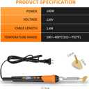 K KERNOWO Mini Iron for Crafts, 100W Small Tiny Iron for Crafts, Digital Display Adjustable Temperature Mini Patch Clothes Shoes Sewing and Hats, Portable and Lightweight (Orange)