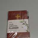 2026 Christian Life Organizer in Brown  12-Month Bible Study Journal and Prayer Planner, Faith & Productivity Weekly Organizer, Christian Gifts for Men & Women (5.7"x8.3")