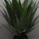 Velener Artificial Agave Plant in Black Pot with Real Stone Pebbles, Large Fake Agave Plants with Green Serrated Leaves, Faux Yucca for Indoor and Outdoor Decor-27 Inches Tall, 29 Leaves