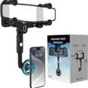 for Magsafe Car Mount, Rear View Mirror Phone Holder, Rotatable and Retractable Phone Holder for Car Compatible with iPhone 17/16/15/14/13/12 Series and Phones with Magsafe Case or Metal Ring