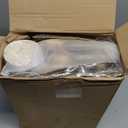 Sliner 350 Pcs Christmas Party Supplies Disposable Christmas Tableware Set 100 Paper Plate 50 Cup Napkin Knives Fork Spoon Xmas Holiday Party Dinnerware Table Decoration Classic Xmas Tableware