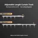 ACMEART Ceiling Curtain Track,Retractable Ceiling Track for Curtains,2.8-5.2ft,Room Divider Curtain Rod,Ceiling Rails Set with Silent Rollers and Hooks for Living room/Bedroom/Shower/RV