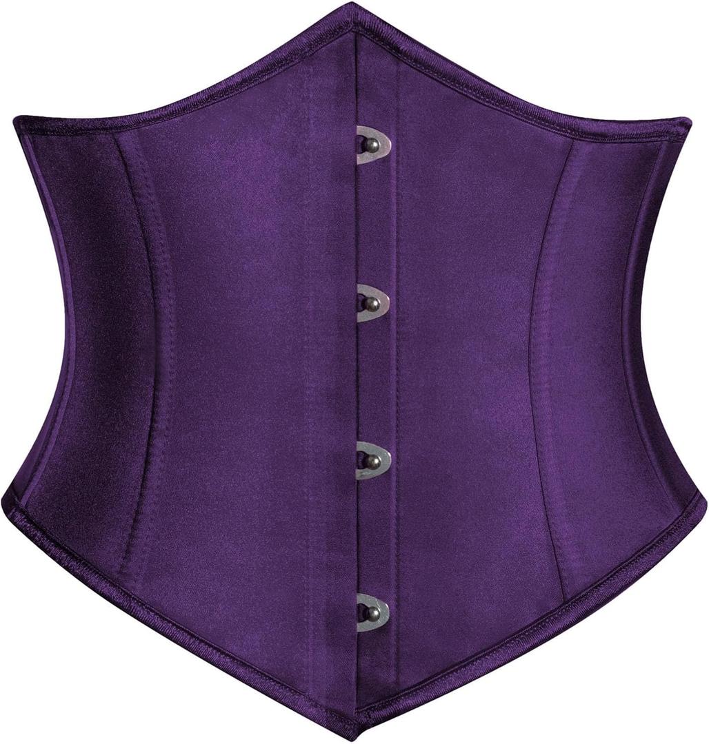 Scarlet Darkness Corset Belt for Women Fishbone Wide Waist Corset Pirate Belt , 0, Deep Purple 