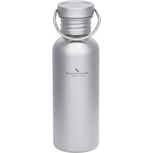 Boundless Voyage Titanium Water Bottle with Lid Wide Mouth Leak-Proof Reusable Sport Drinking Bottle for Camping Hiking Picnic Climbing Running Tea Coffee (600ml)