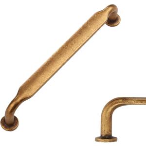 Amerdeco 10 Pack Antique Brass Cabinet Pulls 7.5 Inch(192mm) Hole Centers Kitchen Cabinet Handles Solid Zinc Alloy Cabinet Hardware Drawer Pulls ZH0051 (7.5"/192MM Hole Center)