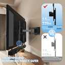 C YECEN Sound Bar Mounts Under TV or Above TV, Height & Depth Adjustable Soundbar Mount with Detachable Extension Arms and L-Brackets